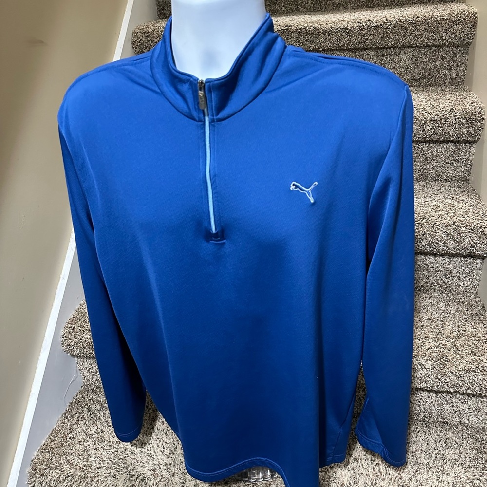Puma Men's Blue Long Sleeve Shirt